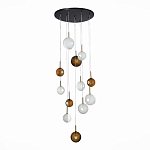 Люстра светодиодная с сферическими стеклянными плафонами Splatter варинант исполнения - 6 | Loft Concept в Казани