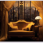 Настольная лампа c абажуром в форме купола из натурального камня  Heavenly Harmony варинант исполнения - 6 | Loft Concept в Казани