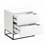 Тумба прикроватная белая с ящиками Strict Lines варинант исполнения - 3 | Loft Concept в Казани