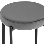 Табурет с мягким круглым сиденьем RIO Grey варинант исполнения - 4 | Loft Concept в Казани