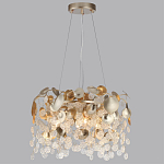 Люстра с декоративными подвесками из прозрачного стекла в форме монеток FAIRYTREE Light варинант исполнения - 4 | Loft Concept в Казани