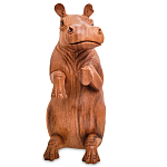 Статуэтка деревянная в виде бегемота Hippopotamus of the World варинант исполнения - 2 | Loft Concept в Казани