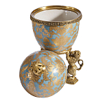 Шкатулка на величественных львах из фарфора с бронзовыми элементами Eden Garden варинант исполнения - 2 | Loft Concept в Казани