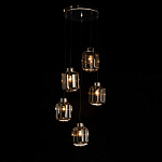 Люстра с 5-ю плафонами серого цвета Smoked Prism варинант исполнения - 3 | Loft Concept в Казани