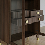 Дизайнерский шкаф витрина Elsa Dreams Walnut с 4-мя ящиками варинант исполнения - 8 | Loft Concept в Казани