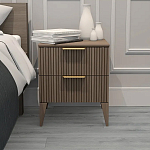 Тумба прикроватная коричневая с двумя ящиками Harper Line варинант исполнения - 1 | Loft Concept в Казани