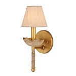 Бра из кованого железа с отделкой плетеной веревкой и сусальным золотом Parisian Style варинант исполнения - 1 | Loft Concept в Казани