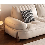 Диван кожаный с каркасом из массива дерева Furniture Medieval варинант исполнения - 3 | Loft Concept в Казани