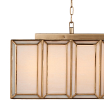 Люстра прямоугольная с каркасом золотого цвета Soft Glow Lamps варинант исполнения - 3 | Loft Concept в Казани