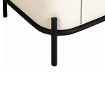 ТВ-тумба белая с чёрной столешницей с 2-мя дверками и ящиком San Marco варинант исполнения - 5 | Loft Concept в Казани