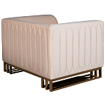 Кресло велюровое бежевое Cubic Silhouette варинант исполнения - 2 | Loft Concept в Казани