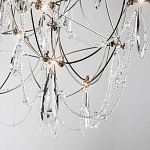 Люстра с каркасом из тонких металлических нитей и хрустальными подвесками Crystal Metal Threads Chandelier 60 варинант исполнения - 3 | Loft Concept в Казани