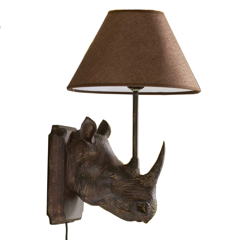 Бра Носорог Rhinoceros Коричневый в Казани | Loft Concept 