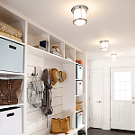 Потолочный светильник для ванных комнат со стеклянным плафоном и одной лампой Hinkley варинант исполнения - 4 | Loft Concept в Казани