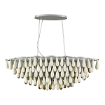 Люстра с подвесками в форме капель на серебристом каркасе Raindrop варинант исполнения - 3 | Loft Concept в Казани