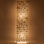 Торшер из перламутра на металлическом каркасе Indonesian Tower варинант исполнения - 4 | Loft Concept в Казани