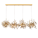 Люстра подвесная из четырех частей с металлическими круглыми элементами Terzani Argent варинант исполнения - 1 | Loft Concept в Казани