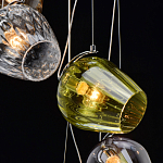 Люстра каскадная с 5-ю разноцветными стеклянными плафонами Kaleido варинант исполнения - 10 | Loft Concept в Казани