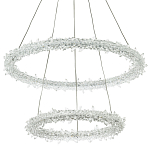 Многоярусная кольцевая люстра с хрустальным декором Gilbertine Crystals Two Rings Chandelier варинант исполнения - 1 | Loft Concept в Казани