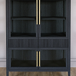 Витрина Primo со стеклянными фасадами и 2 ящиками Черный дуб варинант исполнения - 2 | Loft Concept в Казани