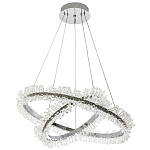 Люстра два кольца с хрустальным декором Rowan Crystal Ring Horizontal Chrome Chandelier варинант исполнения - 2 | Loft Concept в Казани