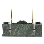 Настольный письменный набор из змеевика с подставкой под календарь Successful Leader варинант исполнения - 3 | Loft Concept в Казани