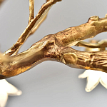 Люстра в виде золотой ветки с цветами Glass Flower Pendant Light варинант исполнения - 8 | Loft Concept в Казани