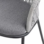 Стул барный с декоративным плетением на спинке и подлокотниках Chair Weave варинант исполнения - 7 | Loft Concept в Казани