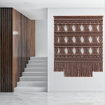 Панно Макраме коричневый цвет  варинант исполнения - 1 | Loft Concept в Казани