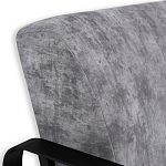 Кресло серый велюр с жесткими подлокотниками на полозьях Ashton варинант исполнения - 5 | Loft Concept в Казани