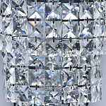 Бра настенное цвета хром с прозрачными квадратными хрустальными подвесками Crystal Regena варинант исполнения - 5 | Loft Concept в Казани