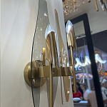 Бра с двумя плафонами дымчатого и янтарного цвета Vertical Glass варинант исполнения - 2 | Loft Concept в Казани