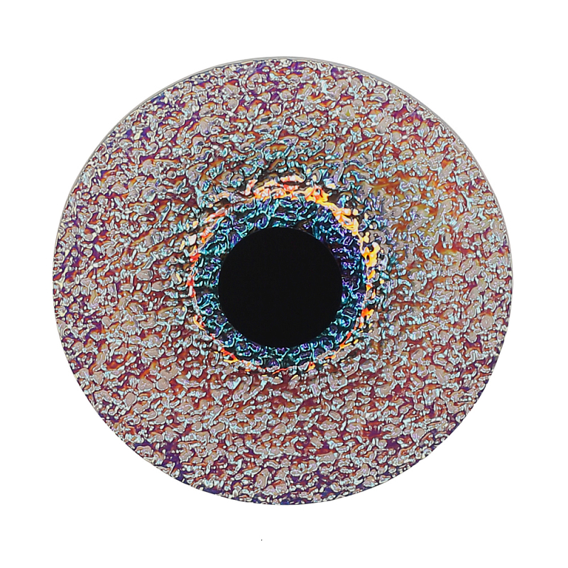 Бра круглое стеклянное с морозным эффектом Heterochromia Мульти Черный в Казани | Loft Concept 