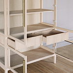 Витрина Primo со стеклянными фасадами и 2 ящиками Светлый дуб варинант исполнения - 4 | Loft Concept в Казани