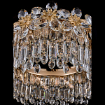 Люстра круглая с декоративными элементами в виде крупных хрустальных цветов Palace Gardens варинант исполнения - 5 | Loft Concept в Казани
