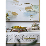 Чаша с цветочным орнаментом на бронзовых ножках Eden Garden варинант исполнения - 2 | Loft Concept в Казани