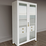 Дизайнерский шкаф витрина Elsa Dreams White с 4-мя ящиками варинант исполнения - 3 | Loft Concept в Казани