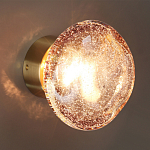 Бра с круглым плафоном из прозрачного стекла с пузырьками воздуха Effervia  варинант исполнения - 5 | Loft Concept в Казани