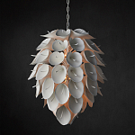 Люстра белая каплевидной формы из цветков лилии White Natural Lines варинант исполнения - 4 | Loft Concept в Казани