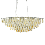 Люстра с подвесками в форме капель на серебристом каркасе Raindrop варинант исполнения - 2 | Loft Concept в Казани