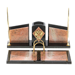 Настольный письменный набор из розового мрамора Marble Accessory варинант исполнения - 1 | Loft Concept в Казани