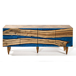 Стильный Буфет лофт 4 двери Cabinet Crimson River фасад эпоксидная смола  варинант исполнения - 1 | Loft Concept в Казани