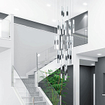 Люстра с прямоугольными плафонами из хрусталя Esme Rectangular Crystal Chrome Chandelier варинант исполнения - 4 | Loft Concept в Казани