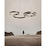 Люстра подвесная светодиодная в виде волнообразной ленты Ribbon Vortex варинант исполнения - 14 | Loft Concept в Казани