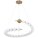Люстра в виде спирали с сферическими акриловыми плафонами Pearls Suspension Brass Spiral Chandelier варинант исполнения - 2 | Loft Concept в Казани