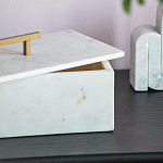 Шкатулка из белого мрамора Save Time варинант исполнения - 5 | Loft Concept в Казани