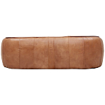 Трехместный диван с кожаной обивкой коричневый Coste Leather Sofa варинант исполнения - 3 | Loft Concept в Казани