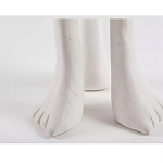 Дизайнерский журнальный стол белый на 3-х ножках в виде ступней African table варинант исполнения - 3 | Loft Concept в Казани