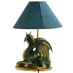 Настольная лампа с абажуром Дракон Green Dragon Синий абажур варинант исполнения - 2 | Loft Concept в Казани