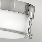 Потолочный светильник для ванных комнат цвета никель с плафоном из опалового стекла и декоративными держателями Hinkley варинант исполнения - 4 | Loft Concept в Казани